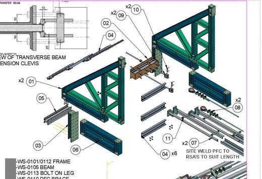 张力桁架3D数模图纸 附工程图缩略图